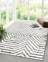 Marrakech Mosaic Collection Area Rug -  Tangier Rectangle Black and White  lifestyle 3