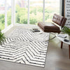 Marrakech Mosaic Collection Area Rug -  Tangier Rectangle Black and White  lifestyle 27