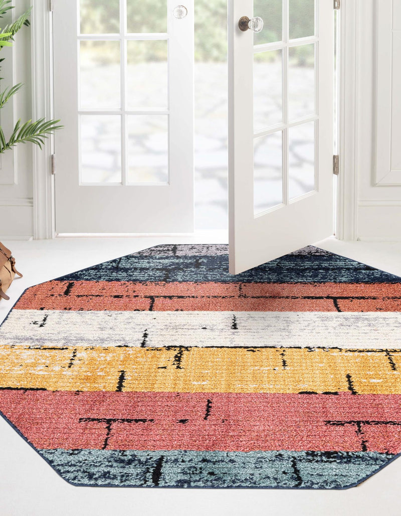 Marrakech Mosaic Collection Area Rug -  Fez Octagon Multi  lifestyle 20