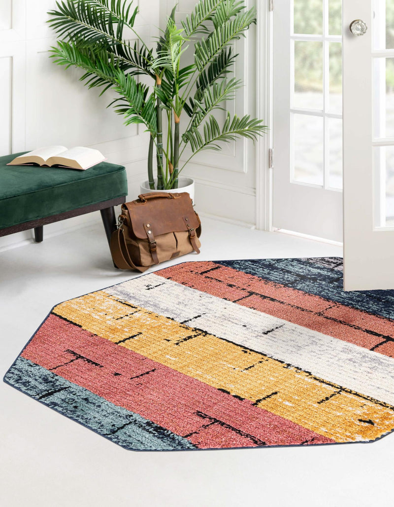 Marrakech Mosaic Collection Area Rug -  Fez Octagon Multi  lifestyle 23