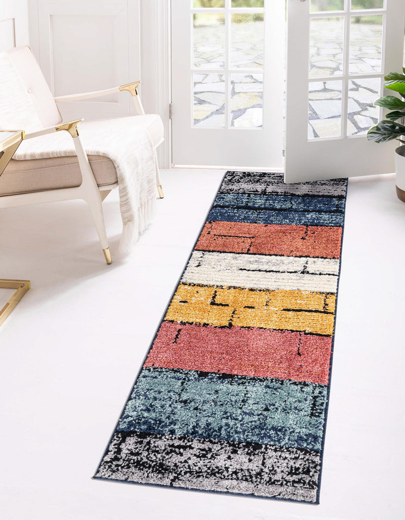 Marrakech Mosaic Collection Area Rug -  Fez Runner Multi  lifestyle 21