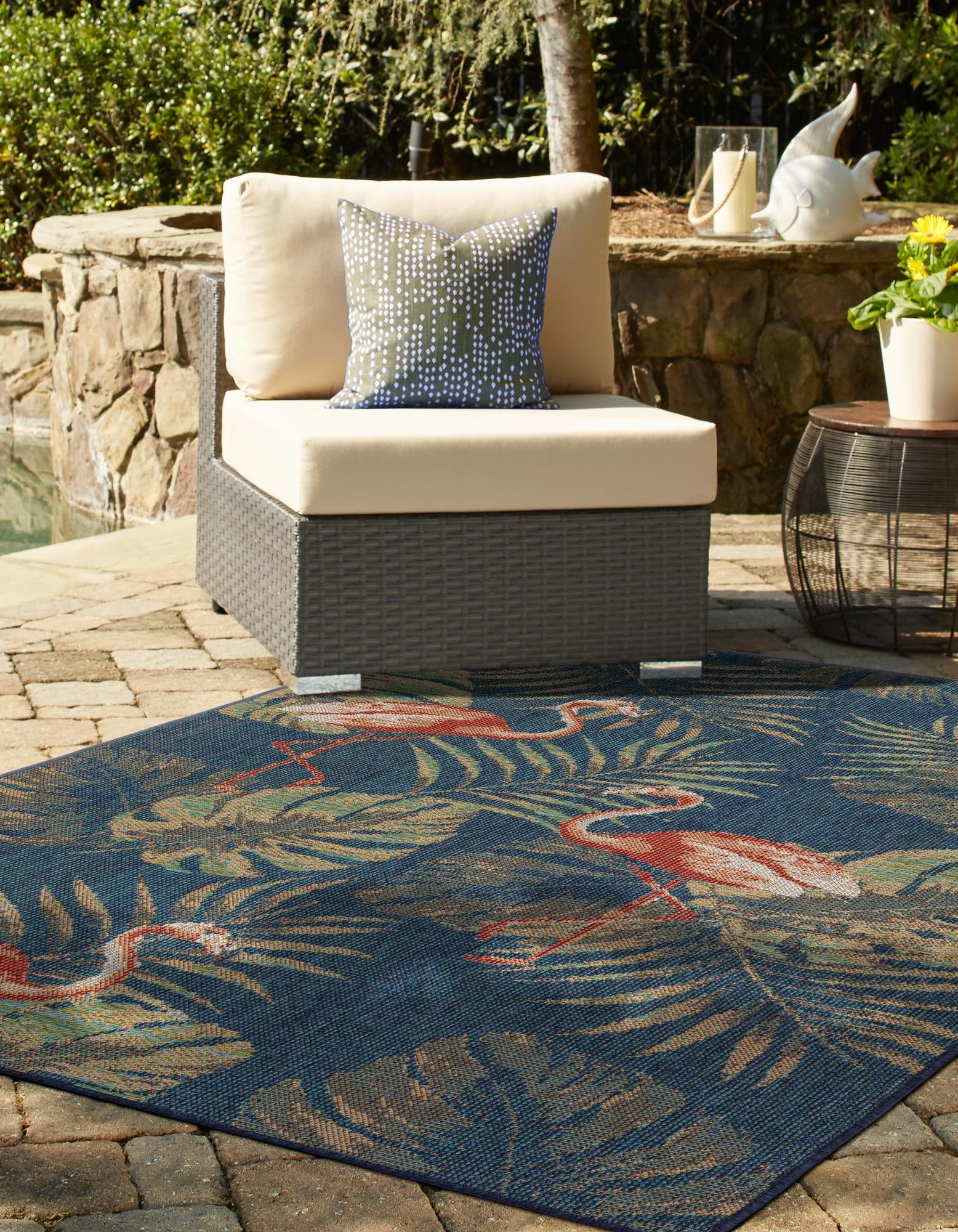 Coastal Terrace Collection Area Rug - Seabreeze