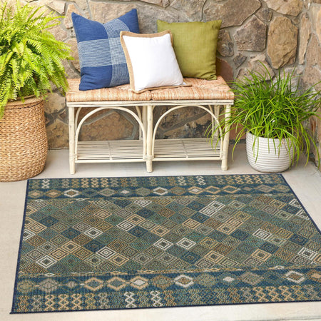 Coastal Terrace Collection Area Rug -  Pelican