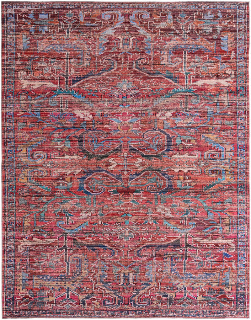 Zahara Oasis Collection Area Rug -  Tangier Rectangle Rust Red Main