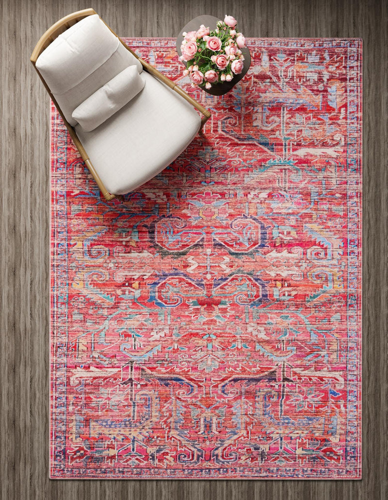 Zahara Oasis Collection Area Rug -  Tangier Rectangle Rust Red  lifestyle 8