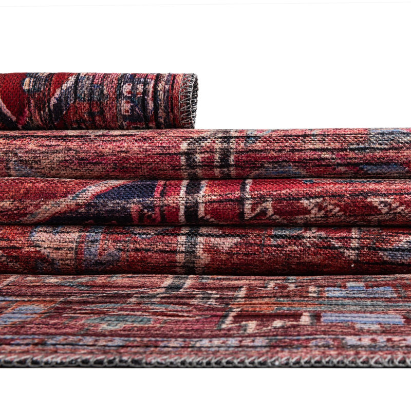 Zahara Oasis Collection Area Rug -  Tangier Rectangle Rust Red  lifestyle 18