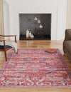 Zahara Oasis Collection Area Rug -  Tangier Rectangle Rust Red  lifestyle 22