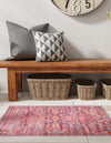 Zahara Oasis Collection Area Rug -  Tangier Rectangle Rust Red  lifestyle 7