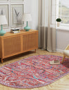 Zahara Oasis Collection Area Rug -  Tangier Oval Rust Red  lifestyle 43