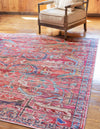 Zahara Oasis Collection Area Rug -  Tangier Square Rust Red  lifestyle 49