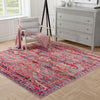 Zahara Oasis Collection Area Rug -  Tangier Square Rust Red  lifestyle 104