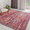 Zahara Oasis Collection Area Rug -  Tangier Square Rust Red  lifestyle 113