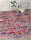 Zahara Oasis Collection Area Rug -  Tangier Round Rust Red  lifestyle 41