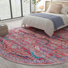 Zahara Oasis Collection Area Rug -  Tangier Round Rust Red  lifestyle 110