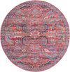 Zahara Oasis Collection Area Rug -  Tangier Round Rust Red  lifestyle 36