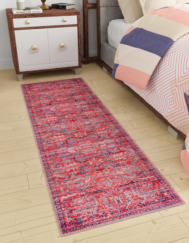 Zahara Oasis Collection Area Rug -  Tangier Runner Rust Red  lifestyle 42