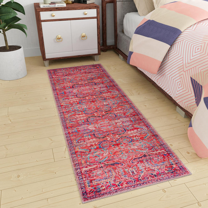 Zahara Oasis Collection Area Rug -  Tangier Runner Rust Red  lifestyle 102