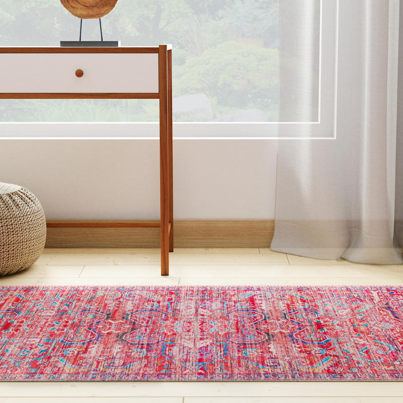 Zahara Oasis Collection Area Rug -  Tangier Runner Rust Red  lifestyle 115