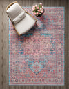 Zahara Oasis Collection Area Rug -  Fez Rectangle Blue  lifestyle 8