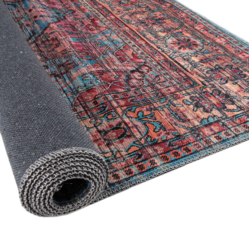 Zahara Oasis Collection Area Rug -  Fez Rectangle Blue  lifestyle 16