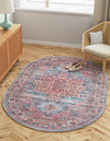 Zahara Oasis Collection Area Rug -  Fez Oval Blue  lifestyle 34