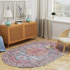 Zahara Oasis Collection Area Rug -  Fez Oval Blue  lifestyle 98