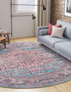 Zahara Oasis Collection Area Rug -  Fez Round Blue  lifestyle 42