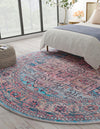 Zahara Oasis Collection Area Rug -  Fez Round Blue  lifestyle 87