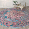 Zahara Oasis Collection Area Rug -  Fez Round Blue  lifestyle 96