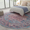 Zahara Oasis Collection Area Rug -  Fez Round Blue  lifestyle 105