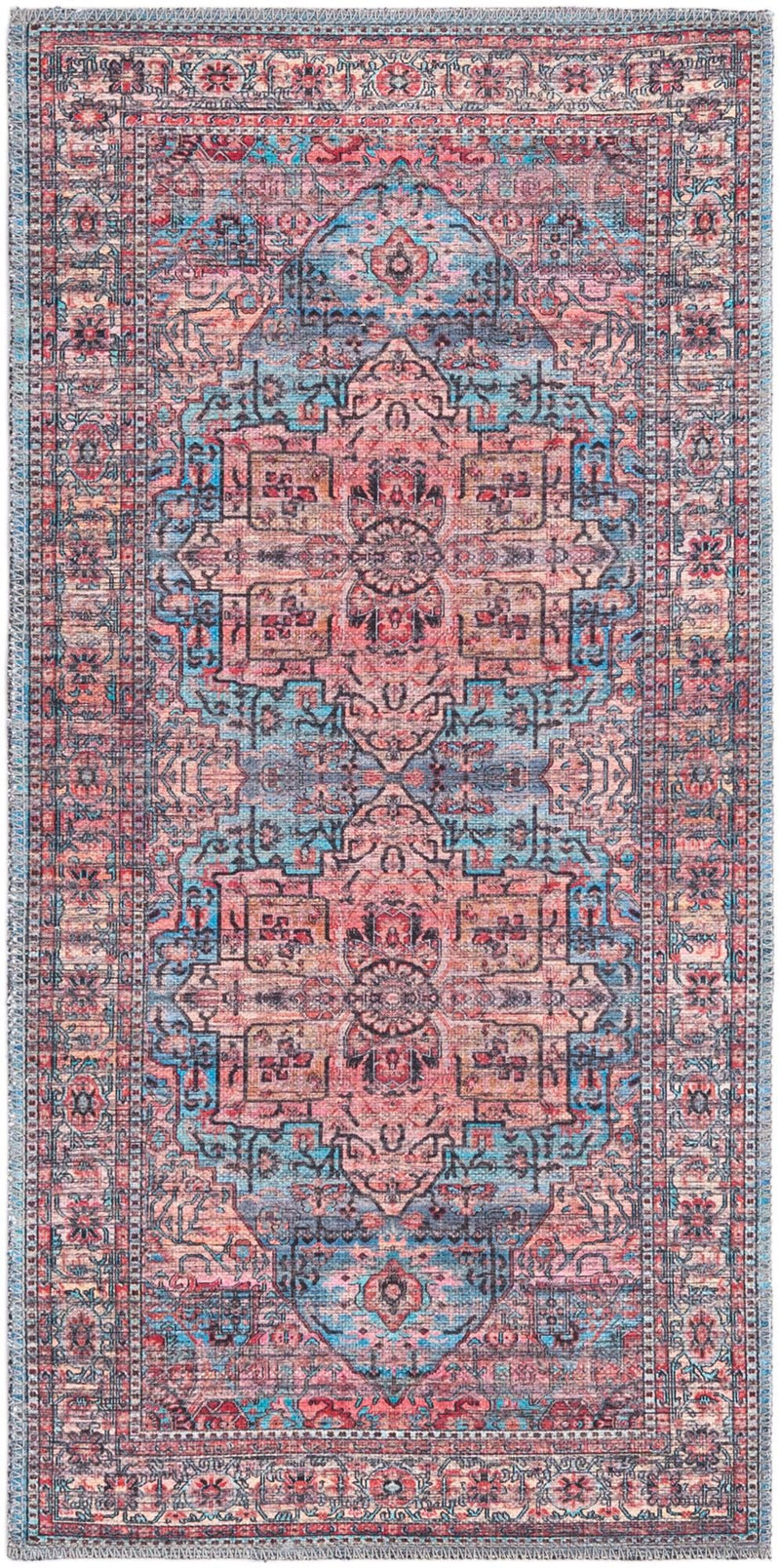 Zahara Oasis Collection Area Rug -  Fez Runner Blue  lifestyle 33