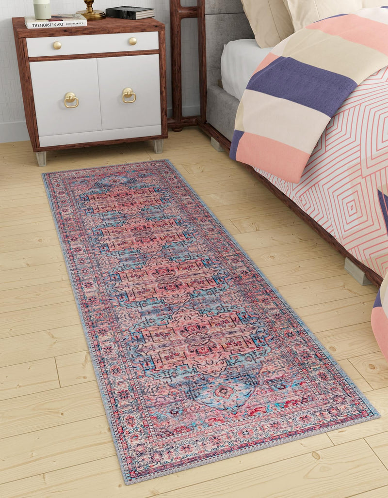 Zahara Oasis Collection Area Rug -  Fez Runner Blue  lifestyle 38