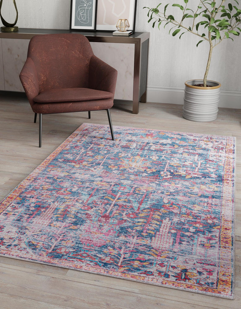 Zahara Oasis Collection Area Rug -  Nador Rectangle Navy Blue  lifestyle 20