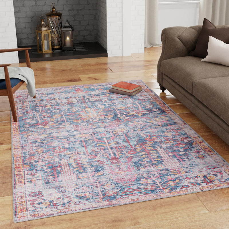 Zahara Oasis Collection Area Rug -  Nador Rectangle Navy Blue  lifestyle 33