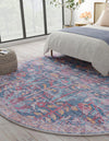 Zahara Oasis Collection Area Rug -  Nador Round Navy Blue  lifestyle 91