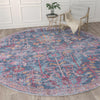 Zahara Oasis Collection Area Rug -  Nador Round Navy Blue  lifestyle 98