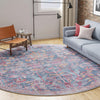 Zahara Oasis Collection Area Rug -  Nador Round Navy Blue  lifestyle 103