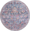 Zahara Oasis Collection Area Rug -  Nador Round Navy Blue  lifestyle 36