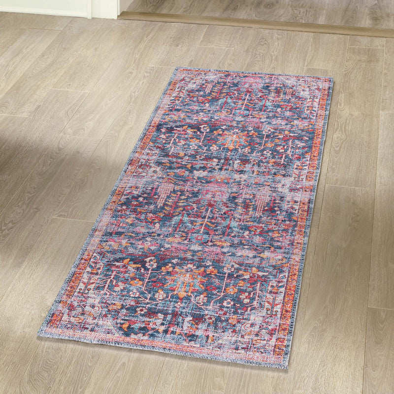 Zahara Oasis Collection Area Rug -  Nador Runner Navy Blue  lifestyle 99