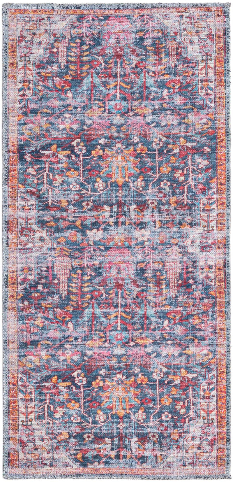 Zahara Oasis Collection Area Rug -  Nador Runner Navy Blue  lifestyle 37