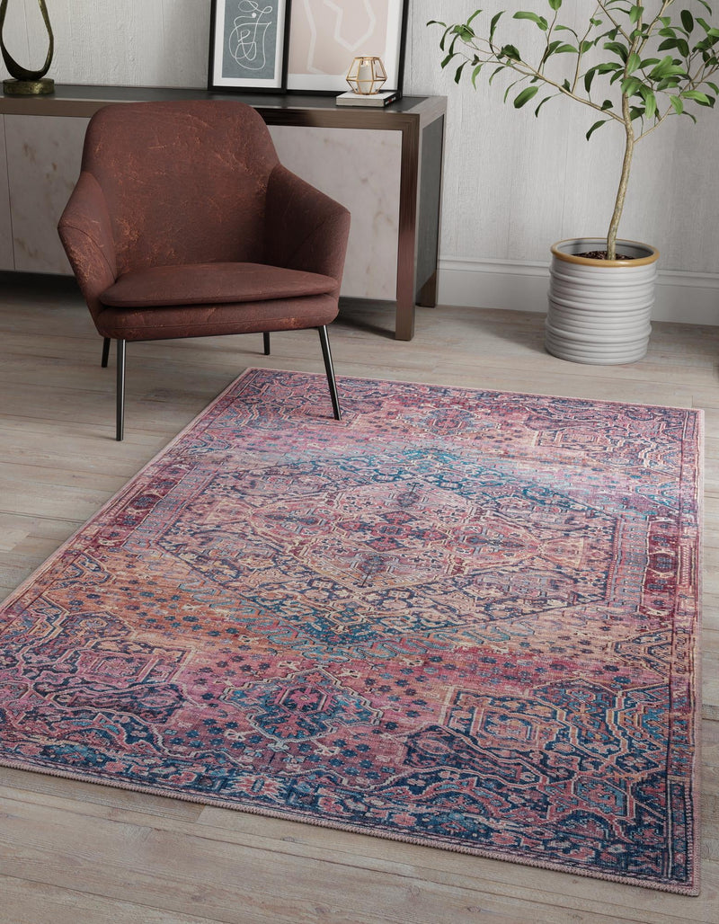 Zahara Oasis Collection Area Rug -  Agadir Rectangle Antique Rust Red  lifestyle 3