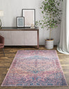 Zahara Oasis Collection Area Rug -  Agadir Rectangle Antique Rust Red  lifestyle 6