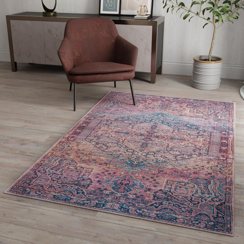 Zahara Oasis Collection Area Rug -  Agadir Rectangle Antique Rust Red  lifestyle 25