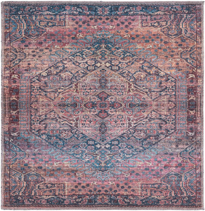 Zahara Oasis Collection Area Rug -  Agadir Square Antique Rust Red  lifestyle 31