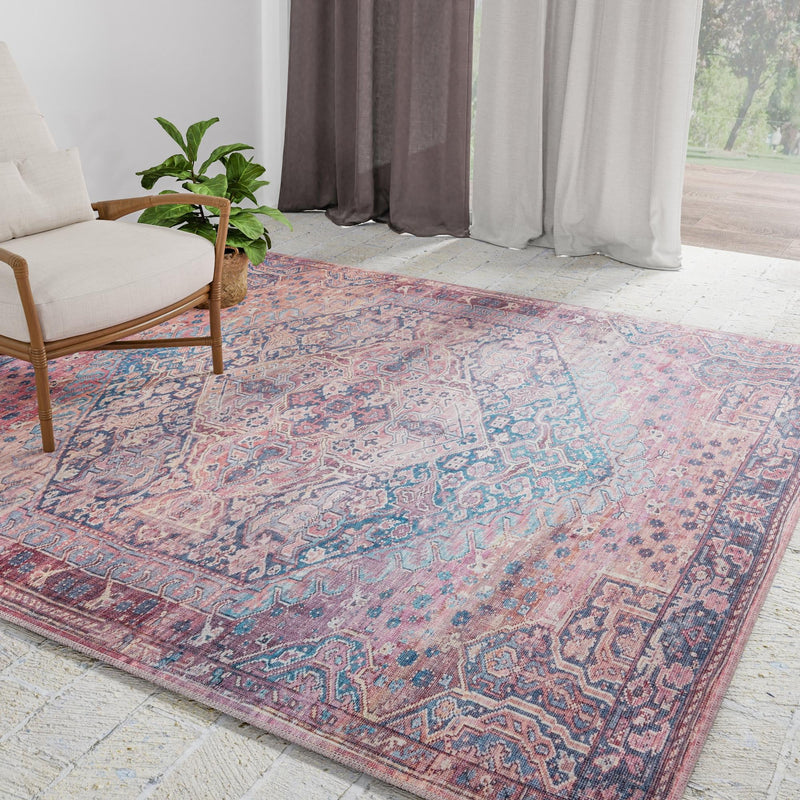 Zahara Oasis Collection Area Rug -  Agadir Square Antique Rust Red  lifestyle 106