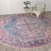 Zahara Oasis Collection Area Rug -  Agadir Round Antique Rust Red  lifestyle 94