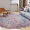 Zahara Oasis Collection Area Rug -  Agadir Round Antique Rust Red  lifestyle 98