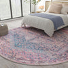 Zahara Oasis Collection Area Rug -  Agadir Round Antique Rust Red  lifestyle 104