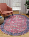 Zahara Oasis Collection Area Rug -  Ouarzazate Oval Antique Red  lifestyle 48