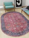 Zahara Oasis Collection Area Rug -  Ouarzazate Oval Antique Red  lifestyle 89